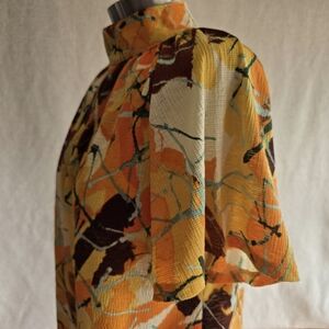 EST. 1946 Flowy Fall Color High Neck Blouse